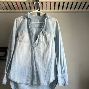 Light wash long sleeve top